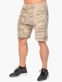 CAMO FLEECE TAN SHORT RYDERWEAR