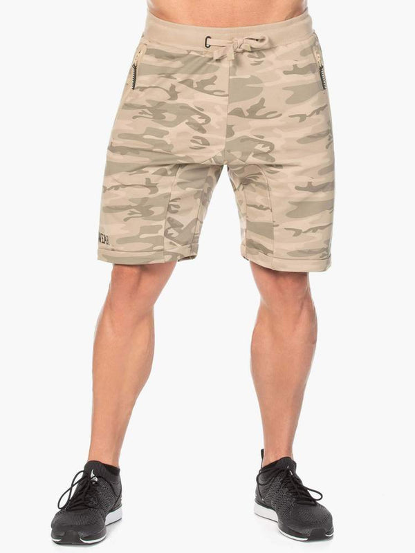 CAMO FLEECE TAN SHORT RYDERWEAR